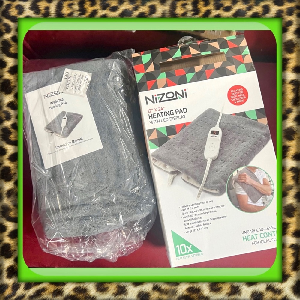 👑✅PRICE FIRM✅ Gray 12 x 24 in Heating Pad with LED Display. Brand New!